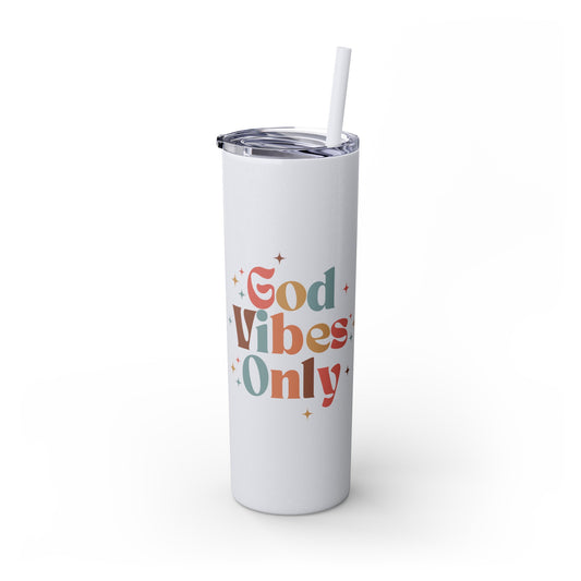 God Vibes Only 20oz Tumbler Cup with Straw