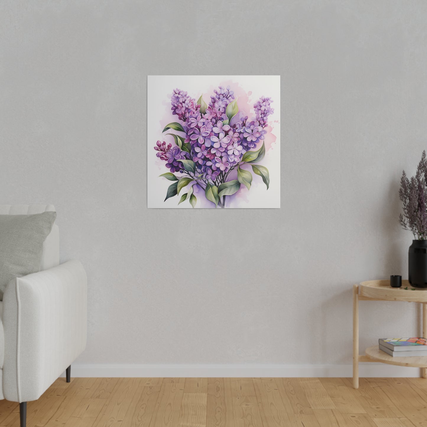 Lilac Dreams: Fragrant Blooms Stretched Canvas Wall Art