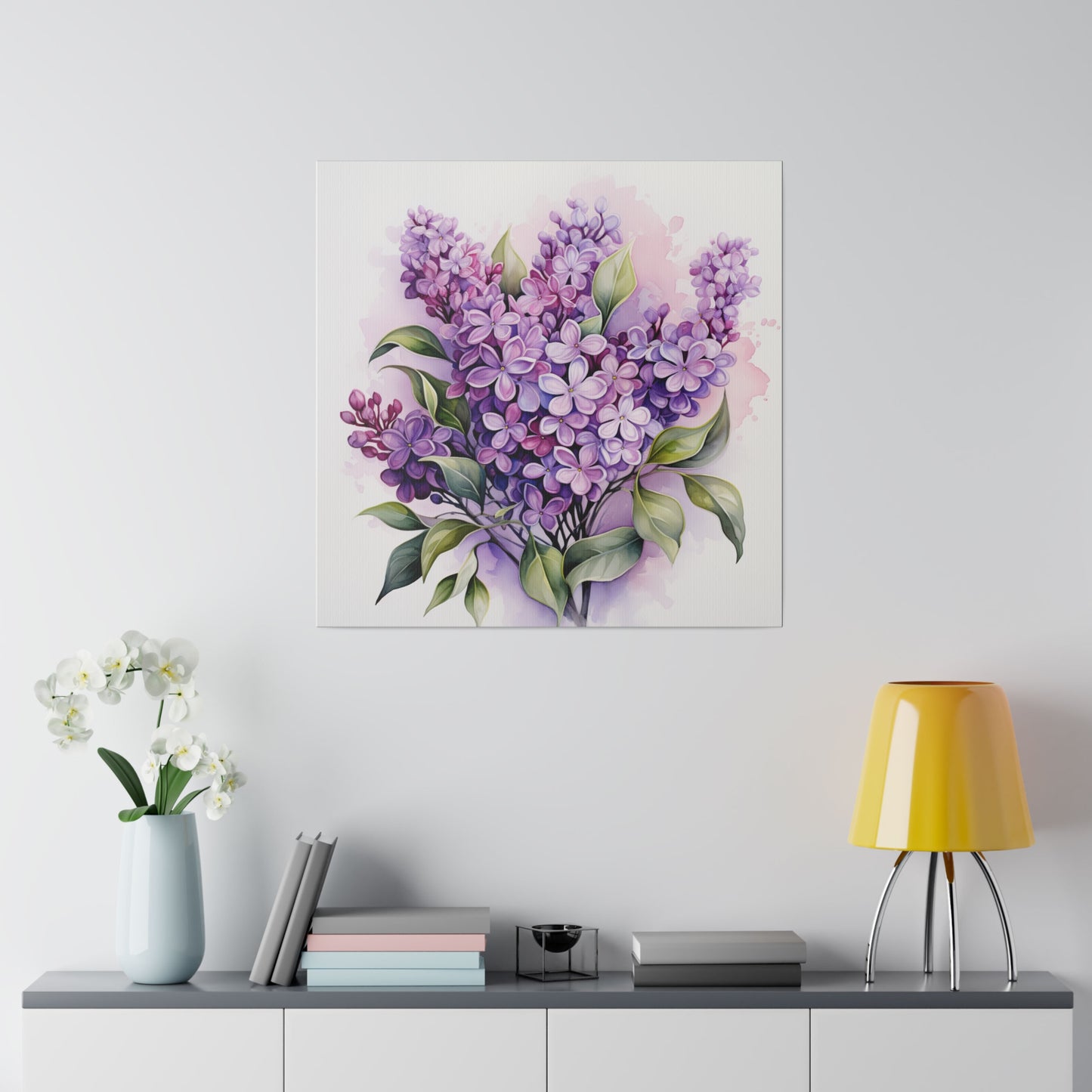 Lilac Dreams: Fragrant Blooms Stretched Canvas Wall Art