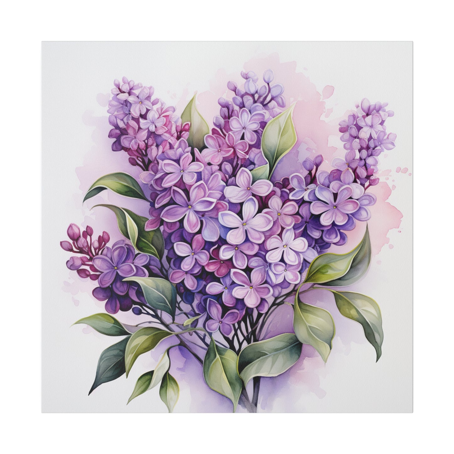 Lilac Dreams: Fragrant Blooms Stretched Canvas Wall Art