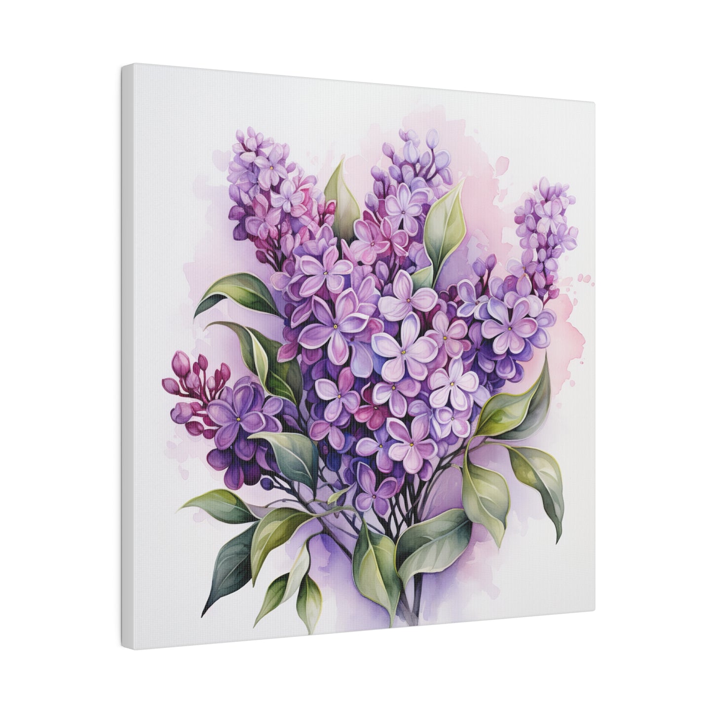 Lilac Dreams: Fragrant Blooms Stretched Canvas Wall Art