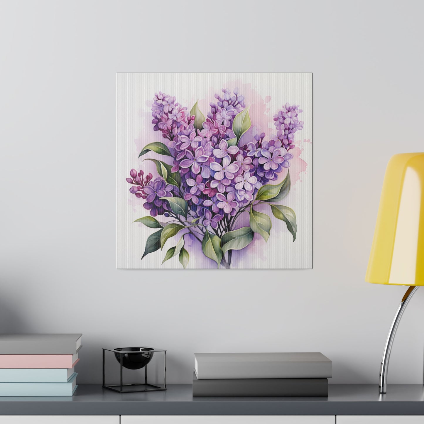 Lilac Dreams: Fragrant Blooms Stretched Canvas Wall Art